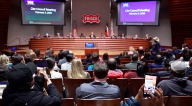 Anne Anderson and Mark Piland during debate during Special Elections for Frisco City Council.